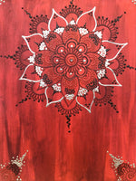 Acrylic on Canvas Henna Painting