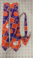 Clemson University Fighting Tigers Neckties in bow tie, skinny tie, and standard tie styles, kids or adult sizes