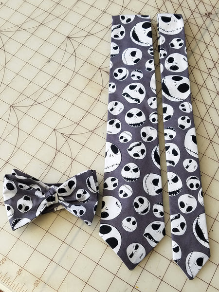 Jack Skellington Nightmare Before Christmas Neckties in adult and kids skinny styles