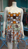 Vlisco Ankara Bombshell Mini Dress in African Wax Block Cotton