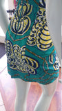 Ankara Bombshell Mini Dress in Beautiful Wax Block Seashell and Rope Nautical Fabric