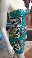 Ankara Bombshell Mini Dress in Beautiful Wax Block Seashell and Rope Nautical Fabric