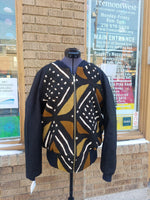 African Mud Cloth Reversible Unisex Bomber Jacket