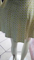 A-Line Canvas Wrap Skirt in Yellow and Green Floral