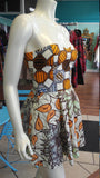 Vlisco Ankara Bombshell Mini Dress in African Wax Block Cotton