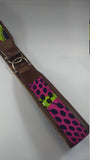 Vegan Leather and Ankara Belt with Metal Buckle Closure