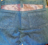 Tidal Cool Jeans with Pink Accents and Glitter in Denim