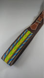 Vegan Leather and Ankara Belt with Adjustable Buckle Closure