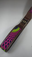 Vegan Leather and Ankara Belt with Metal Buckle Closure