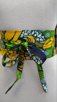 Reversible Obi Belt in African Wax Block Cotton