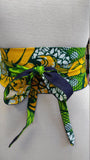 Reversible Obi Belt in African Wax Block Cotton