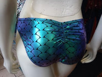 Shimmery Mermaid Bikini in Iridescent Scale Lycra