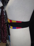 Reversible African Kente Cloth Obi Belt