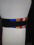 Reversible African Kente Cloth Obi Belt