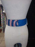 Reversible Tassel Belt in Handwoven African Wax Block Cotton