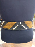 Reversible Mudcloth and Denim Tassel Belt