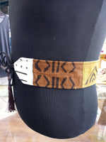 Reversible Mudcloth and Linen Tassel Belt