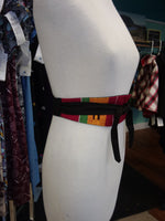 Reversible African Kente Cloth Obi Belt