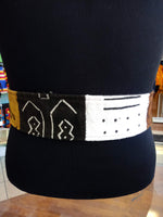 Reversible Mudcloth and Linen Tassel Belt