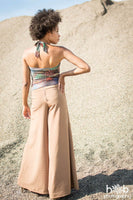 Ultra Wide Leg Palazzo Pants in Brushed Silky Fabric