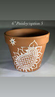 White Henna Terra Cotta Pots