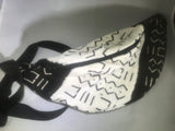 Mudcloth Hip Bag in Black and White Design