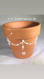 White Henna Terra Cotta Pots