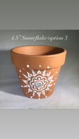 White Henna Terra Cotta Pots