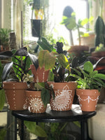 White Henna Terra Cotta Pots